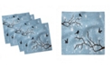 Ambesonne Snowy Trees Set of 4 Napkins, 12" x 12"